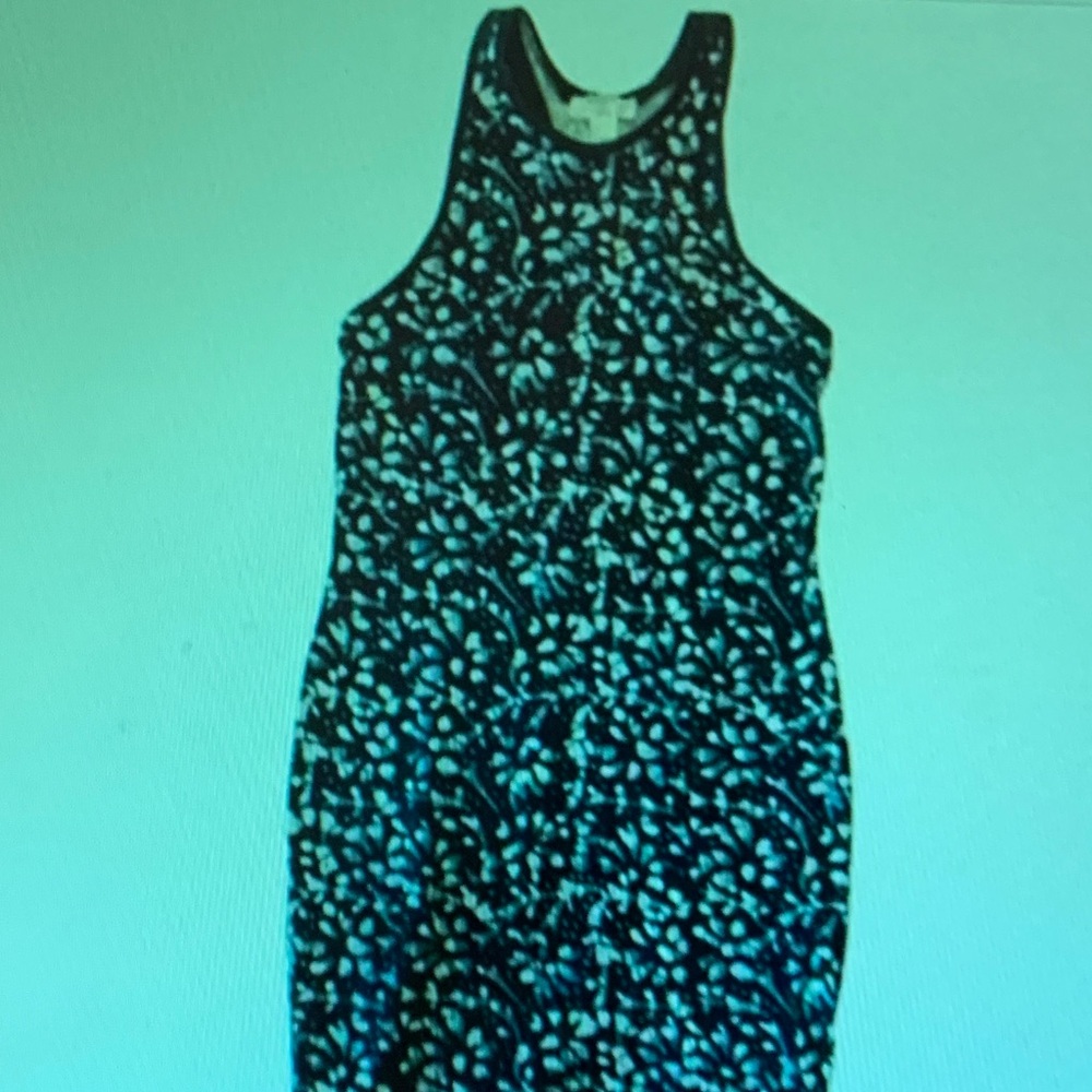LOFT Black and White Maxi Dress